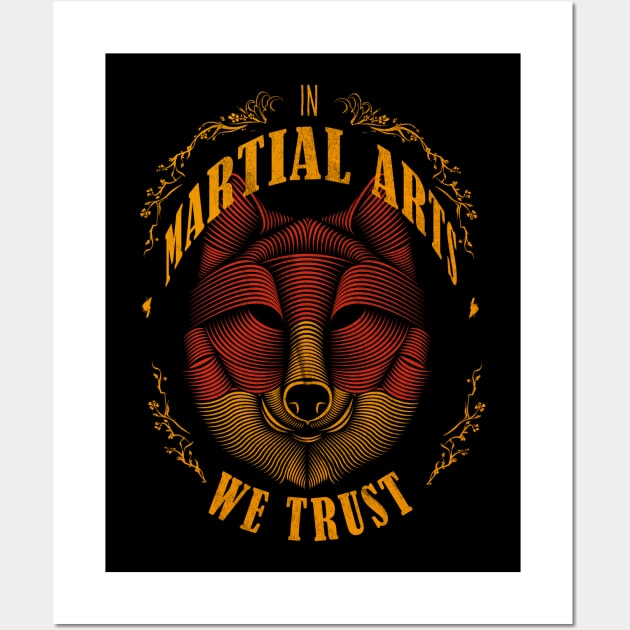 In Martial Arts we trust: MMA fighter Wall Art by OutfittersAve